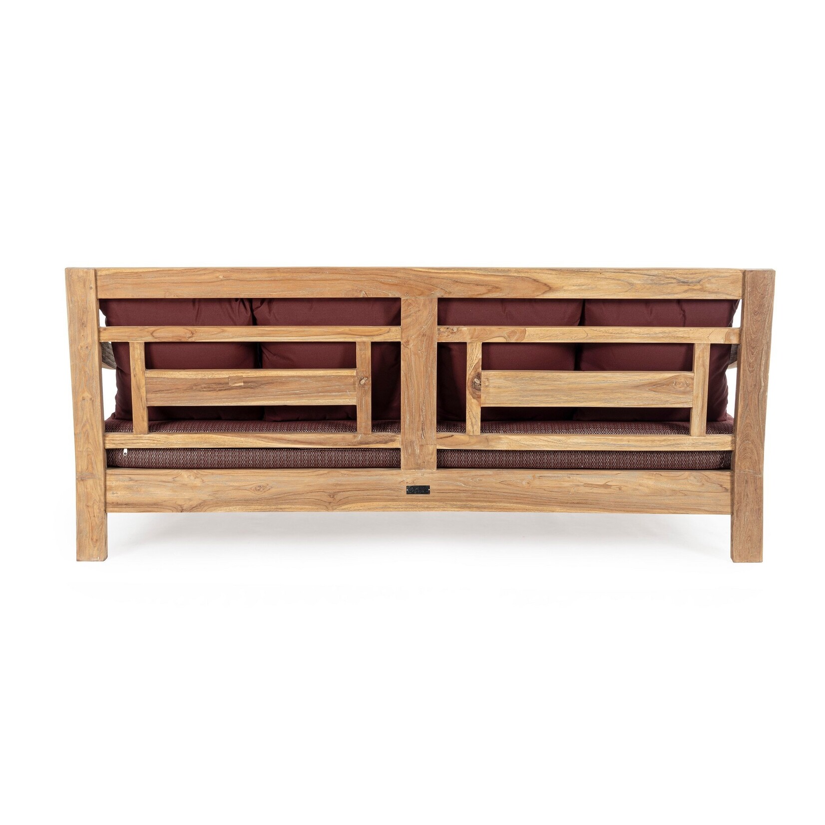 Bali Daybed Teak 190x112xH81cm inkl. Kissen, Stoff: Weinrot