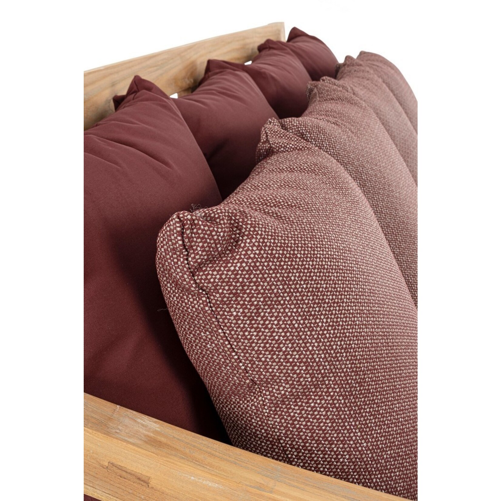 Bali Daybed Teak 190x112xH81cm inkl. Kissen, Stoff: Weinrot