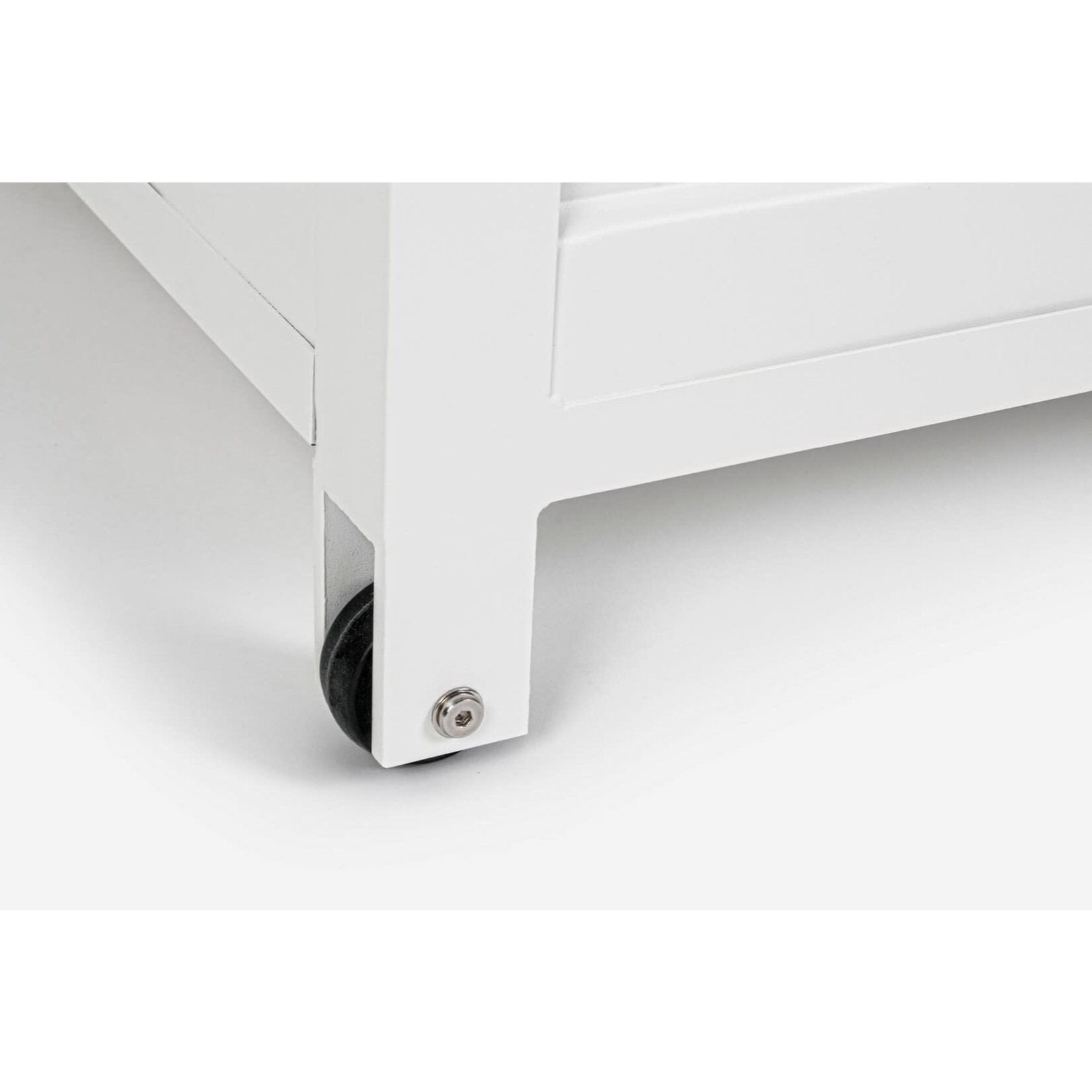 Kissenbox weiss 155x97xH83cm Aluminium mit Räder
