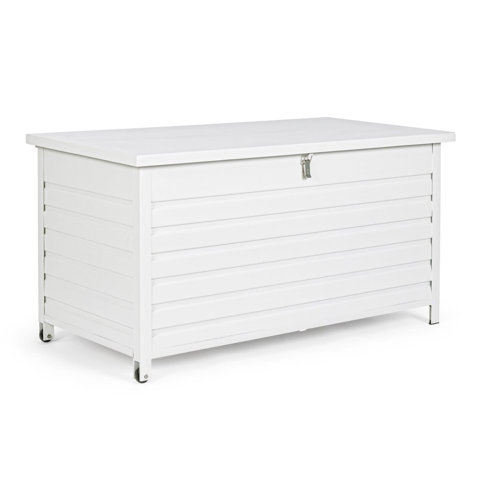 Kissenbox weiss 155x97xH83cm Aluminium mit Räder