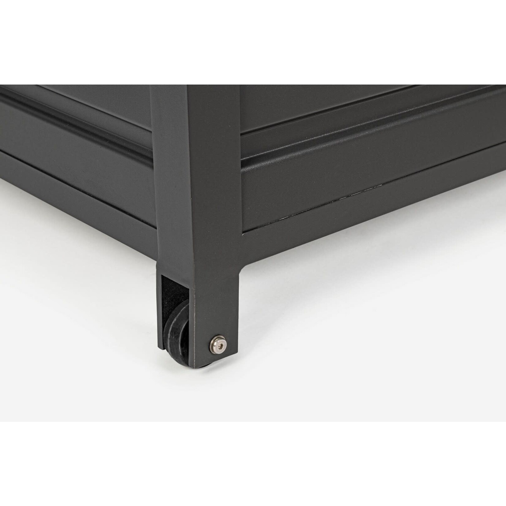 Kissenbox schwarz 155x97xH83cm Aluminium mit Räder