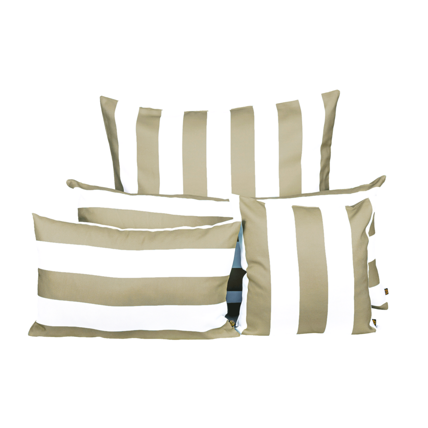 Riverton Kissen mit beigen Streifen, 45x45cm