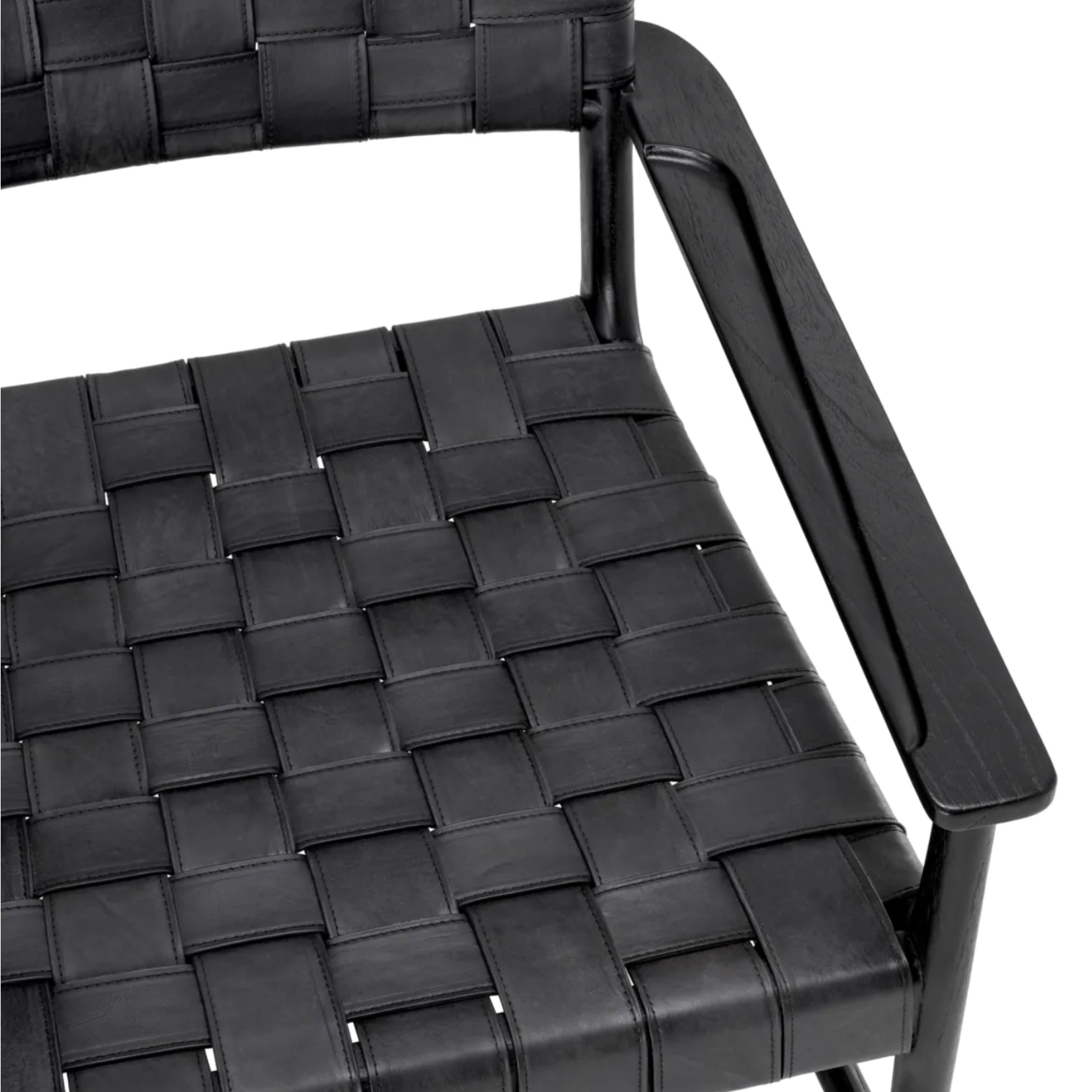 Tiberio Stuhl, B70xT69.5xH77cm (SH40cm), Stoff: Leder schwarz
