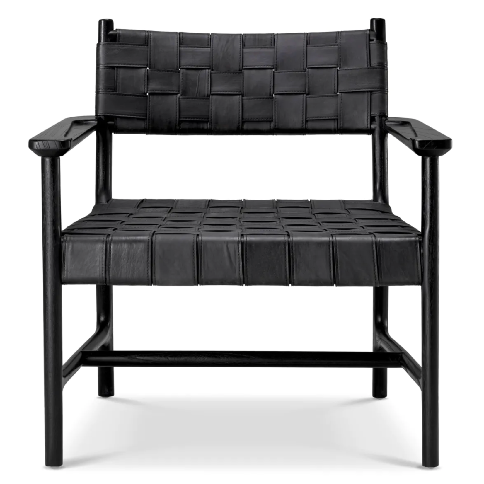 Tiberio Stuhl, B70xT69.5xH77cm (SH40cm), Stoff: Leder schwarz