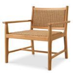 Pivetti Outdoor-Sessel B70xT66xH75cm (SH40cm), Teak natur & Rattan