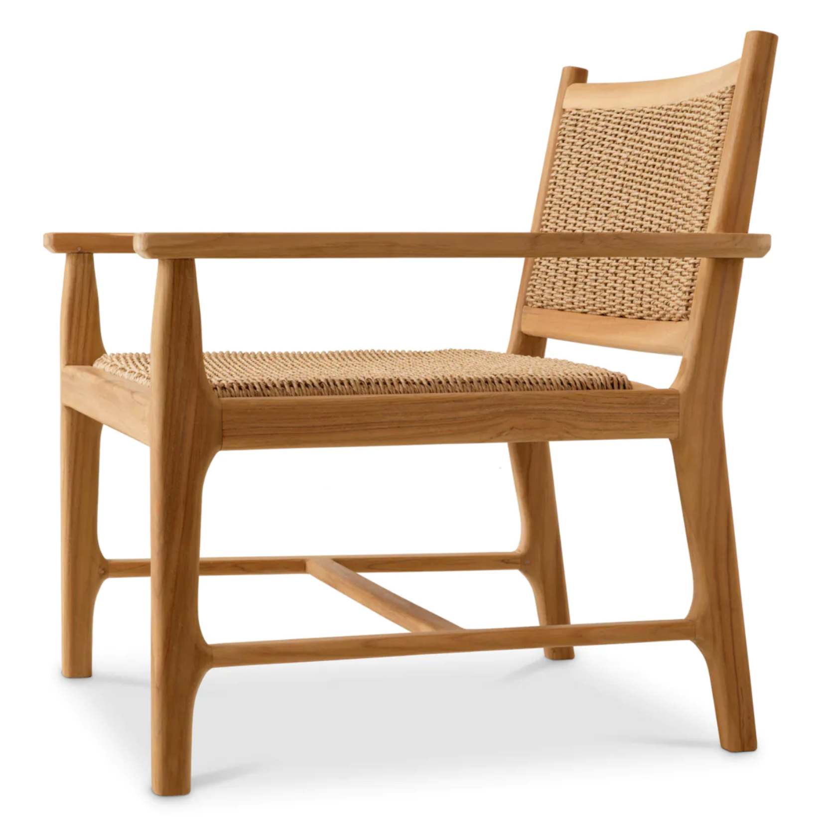 Pivetti Outdoor-Sessel B70xT66xH75cm (SH40cm), Teak natur & Rattan