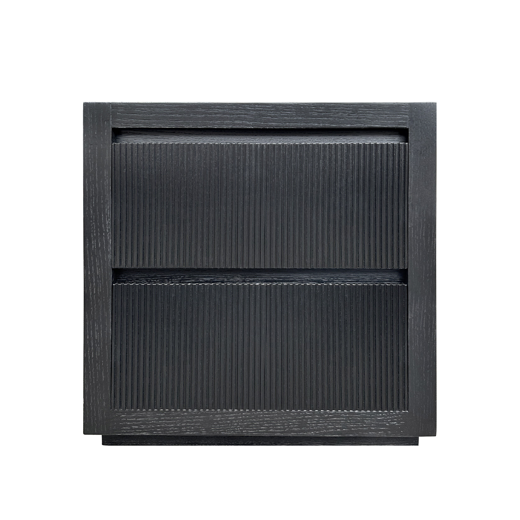 Groove Nachttisch, Eiche schwarz, 50x50xH55cm