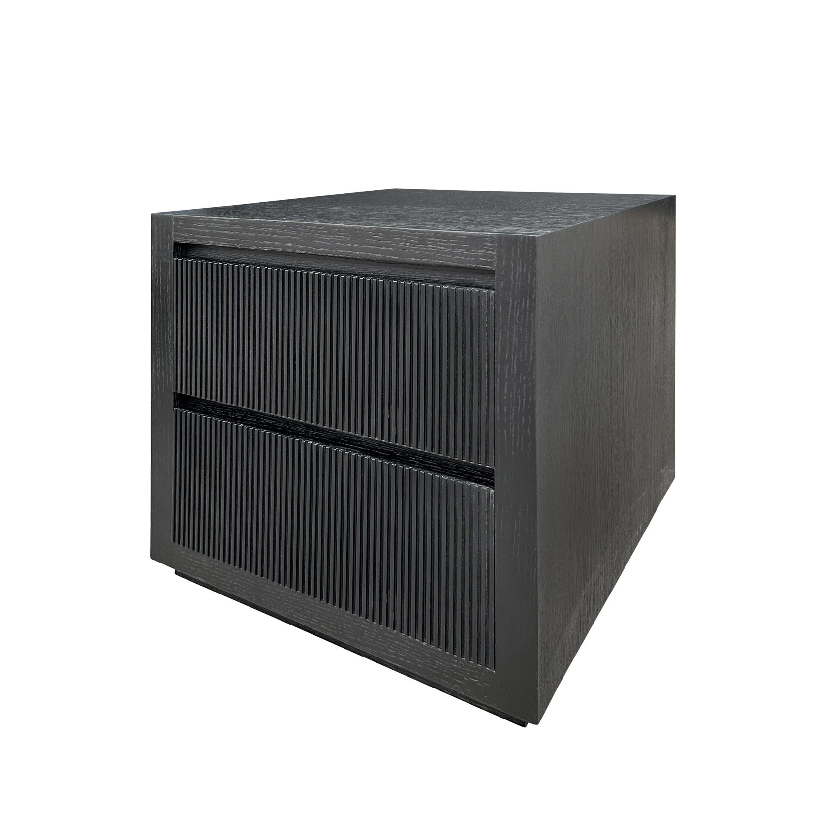 Groove Nachttisch, Eiche schwarz, 50x50xH55cm