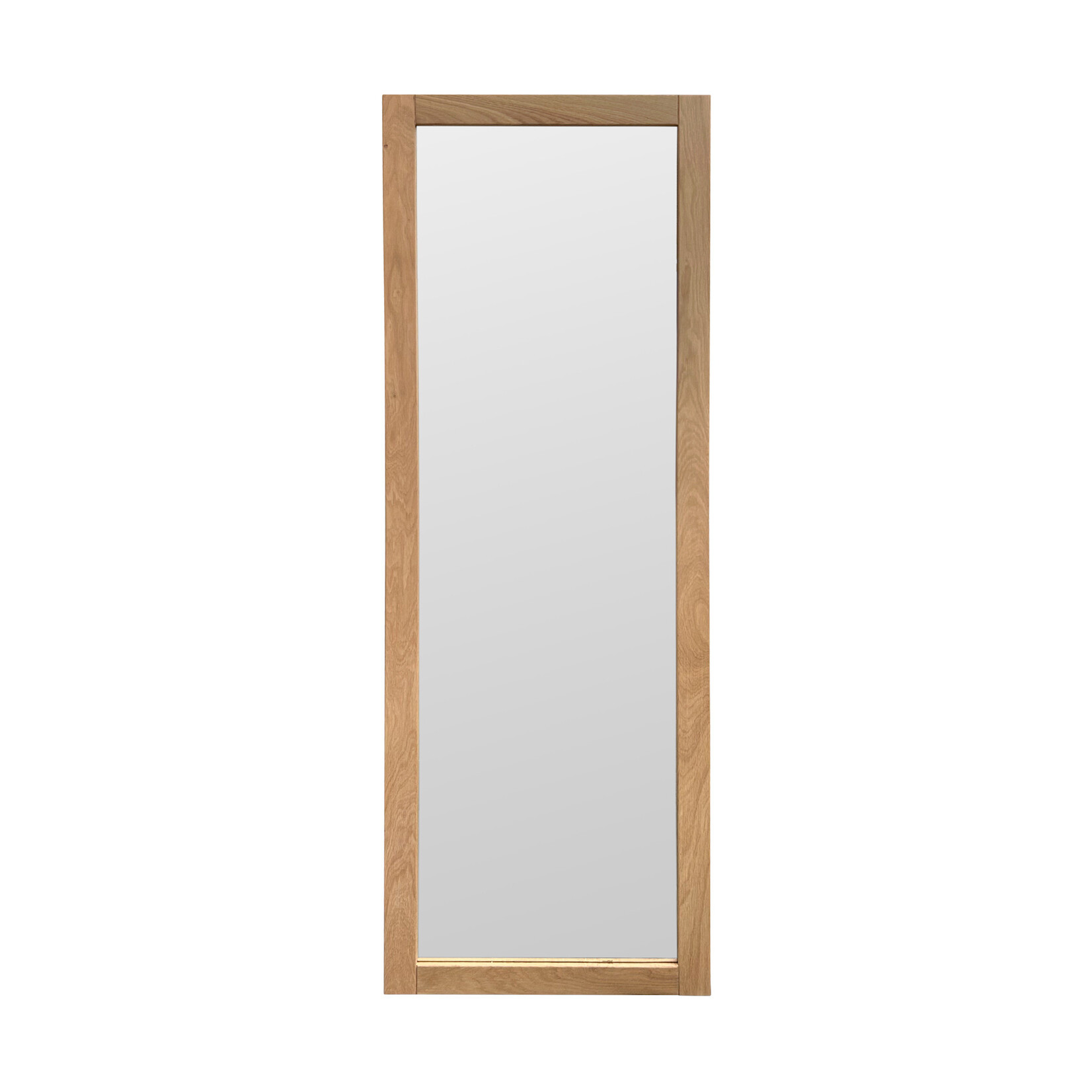 Spiegel mit Holzumrahmung 6cm, Eiche natur, 60x2.6H180cm
