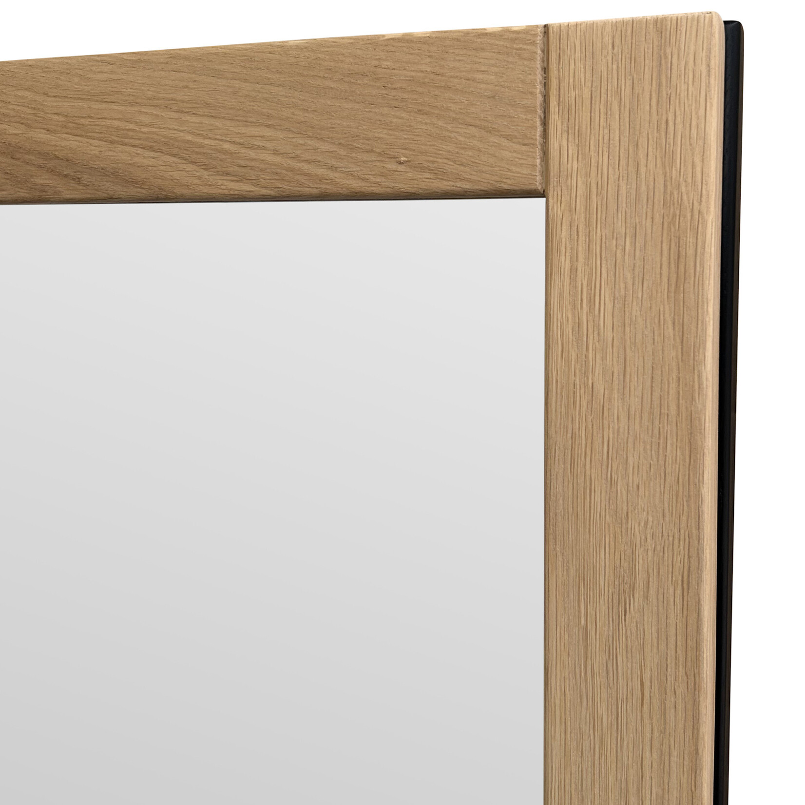 Spiegel mit Holzumrahmung 6cm, Eiche natur, 60x2.6H180cm