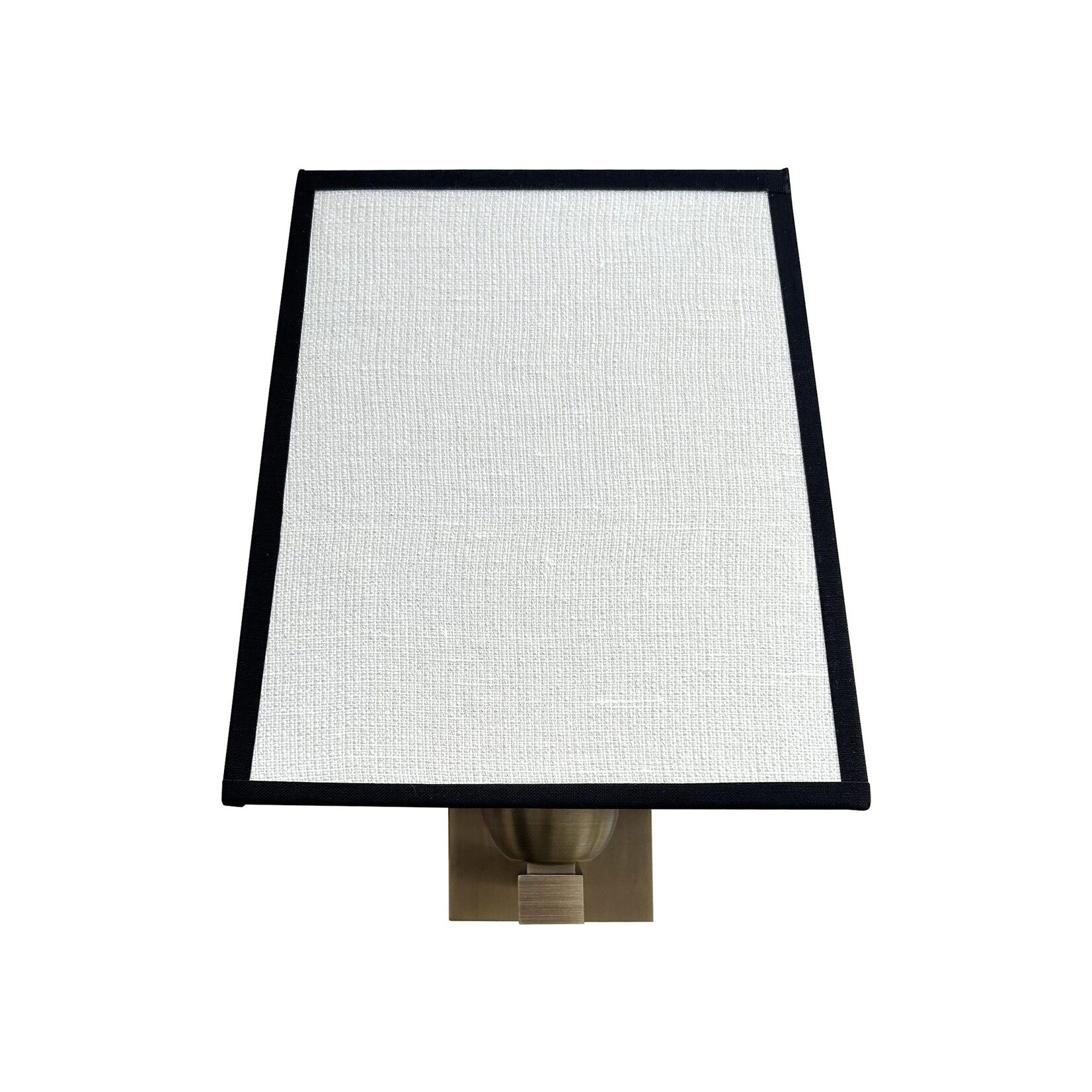 Ramsey Wandlampe bronze, Schirm weiss mit schwarzen Rand 19x16xH22cn