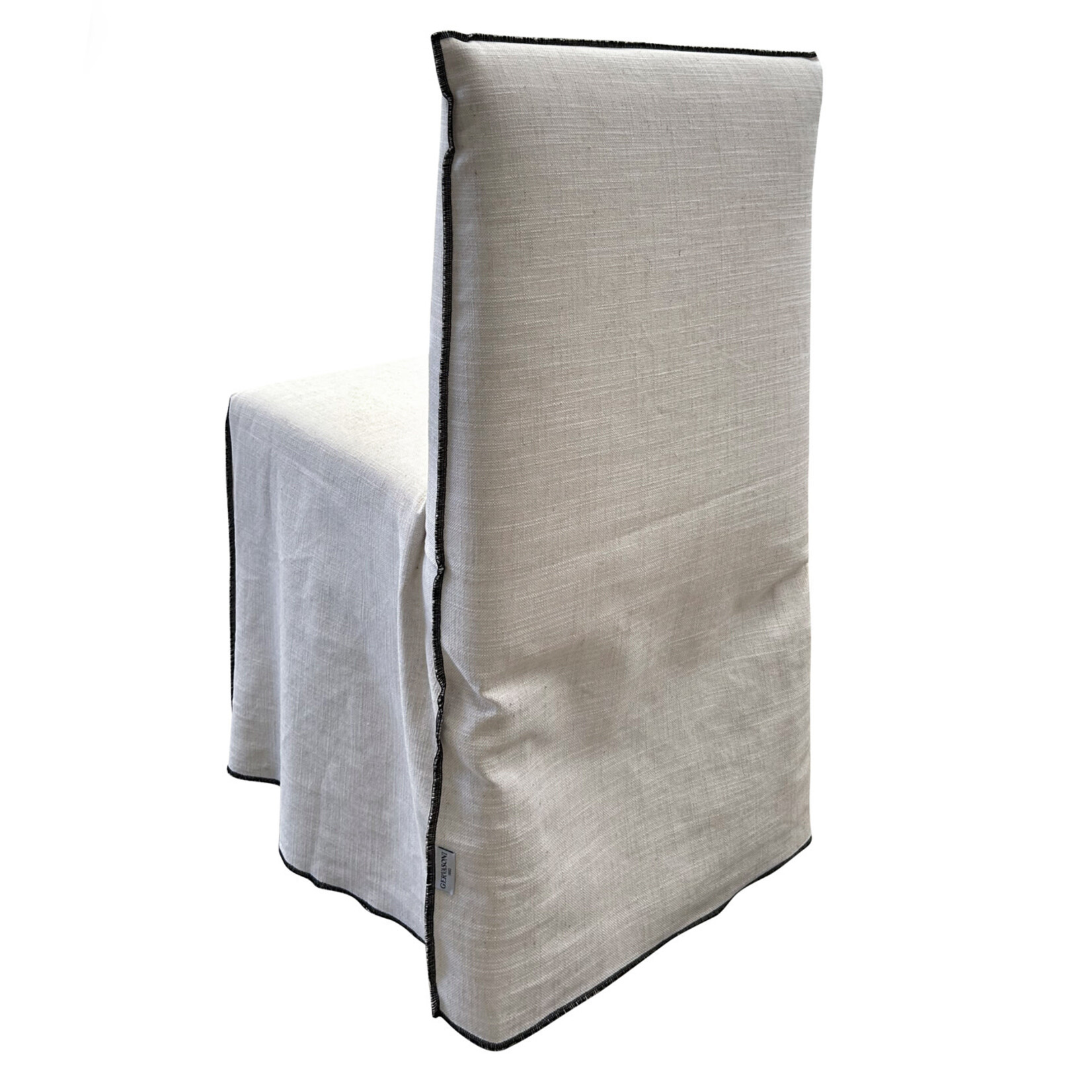 Ghost Stuhl, Husse abziehbar, 44x44xH84cm, Stoff Terre de Lin - Aramis, Naht schwarz