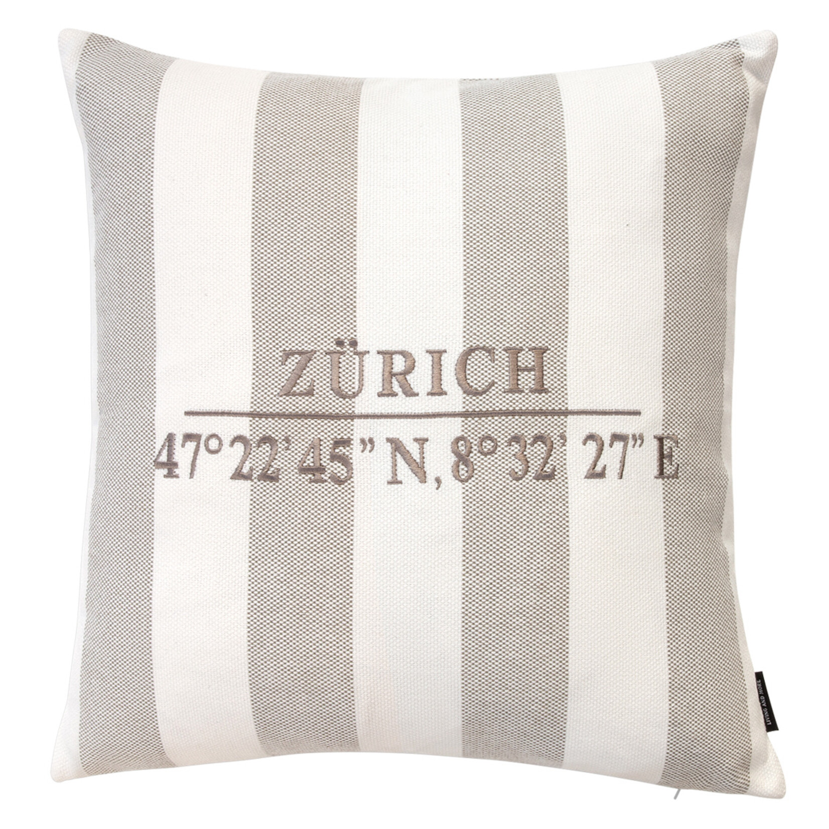 Summy Kissen Zürich beige-weiss gestreift 50x50cm