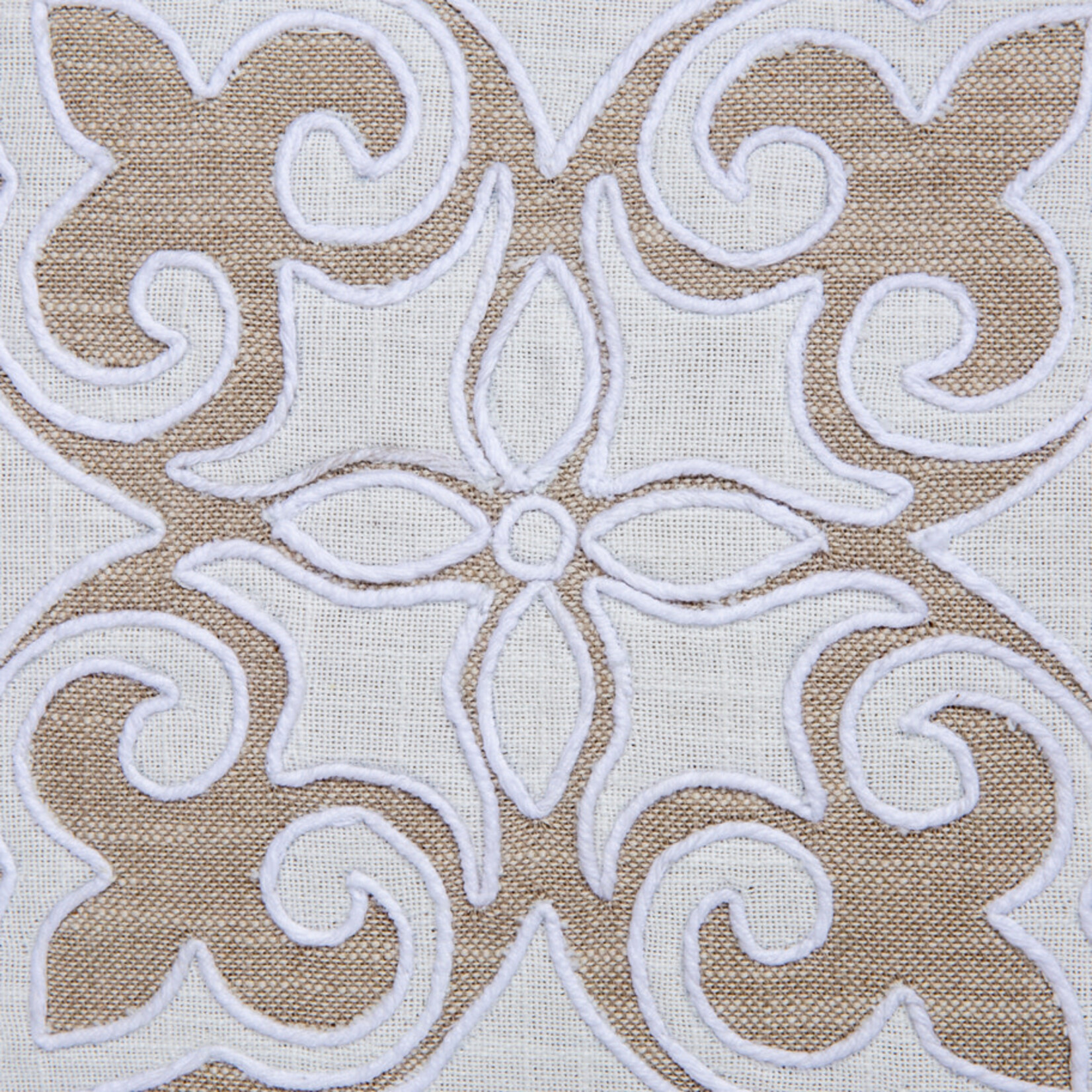 Baumwoll Kissen Verzierung natur 45x45cm