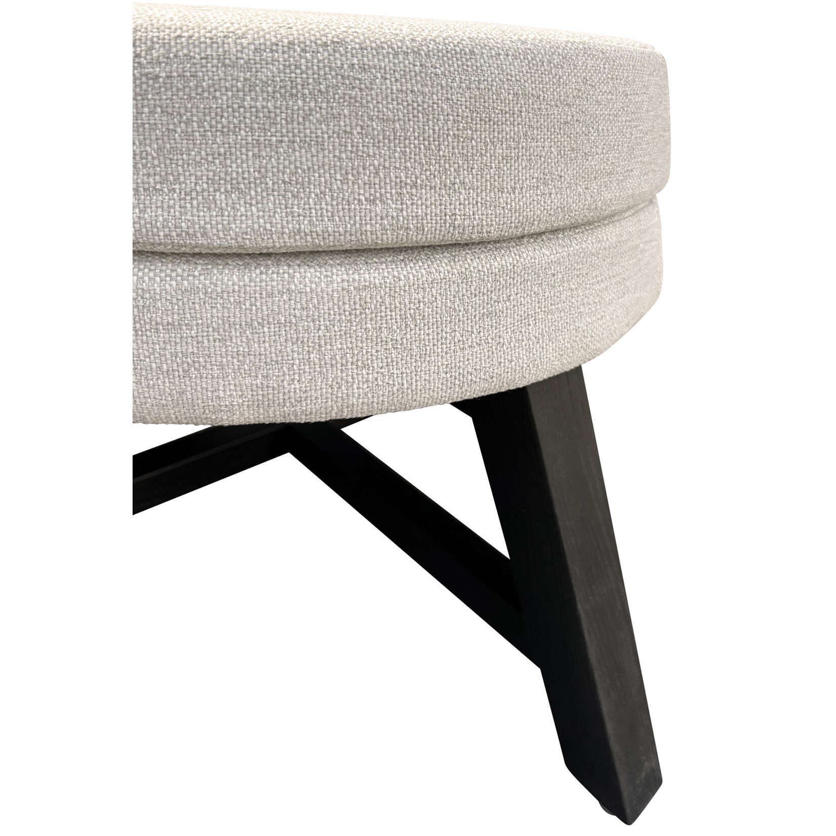 Hixon Hocker D53xH38cm Stoff: OUT col. 008 (col. GREY)