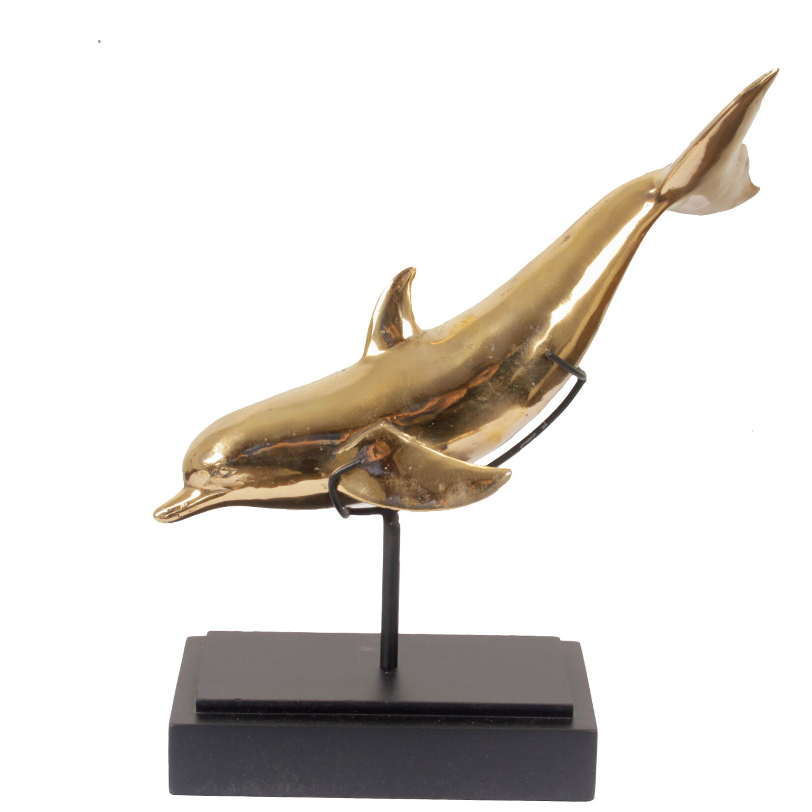 Delfin Figur Messing gold, 30x9xH30cm