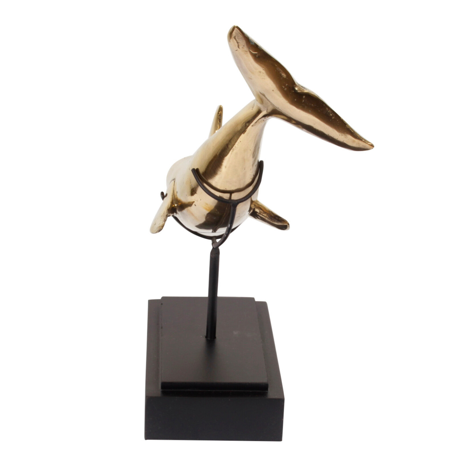 Delfin Figur Messing gold, 30x9xH30cm