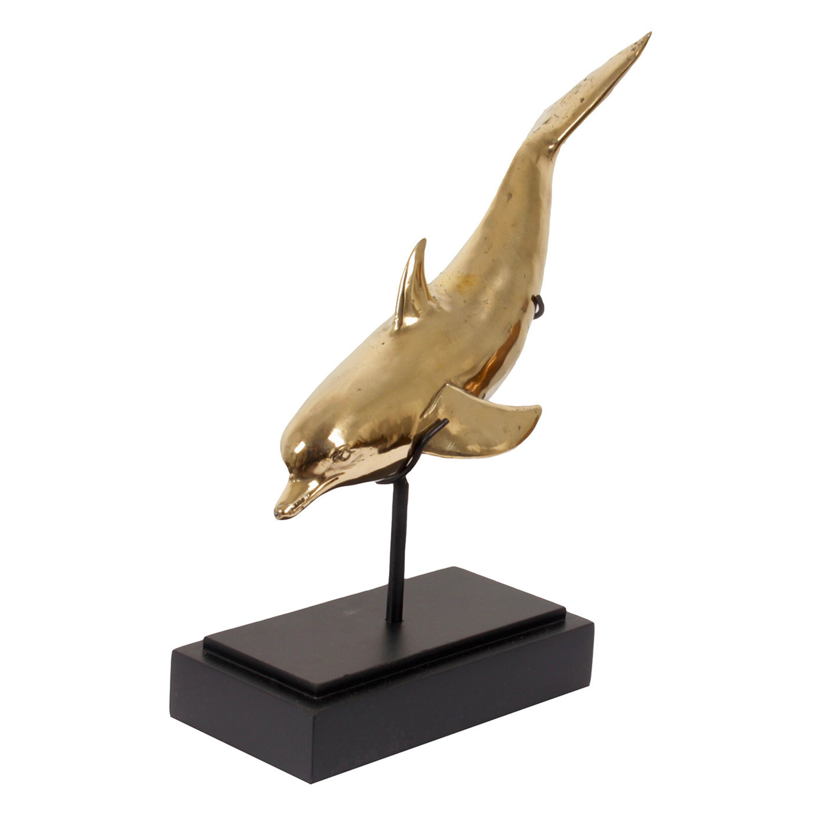 Delfin Figur Messing gold, 30x9xH30cm