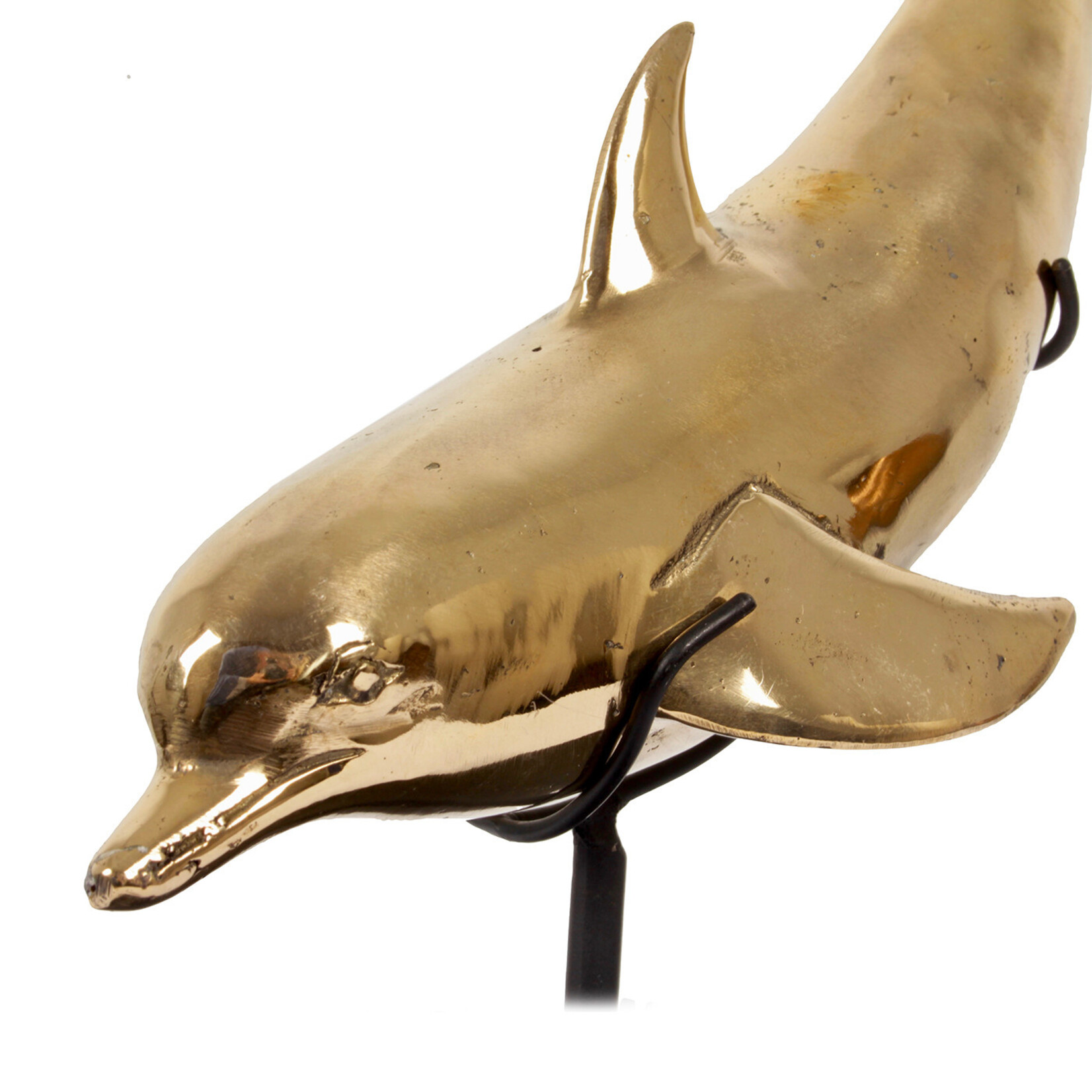 Delfin Figur Messing gold, 30x9xH30cm