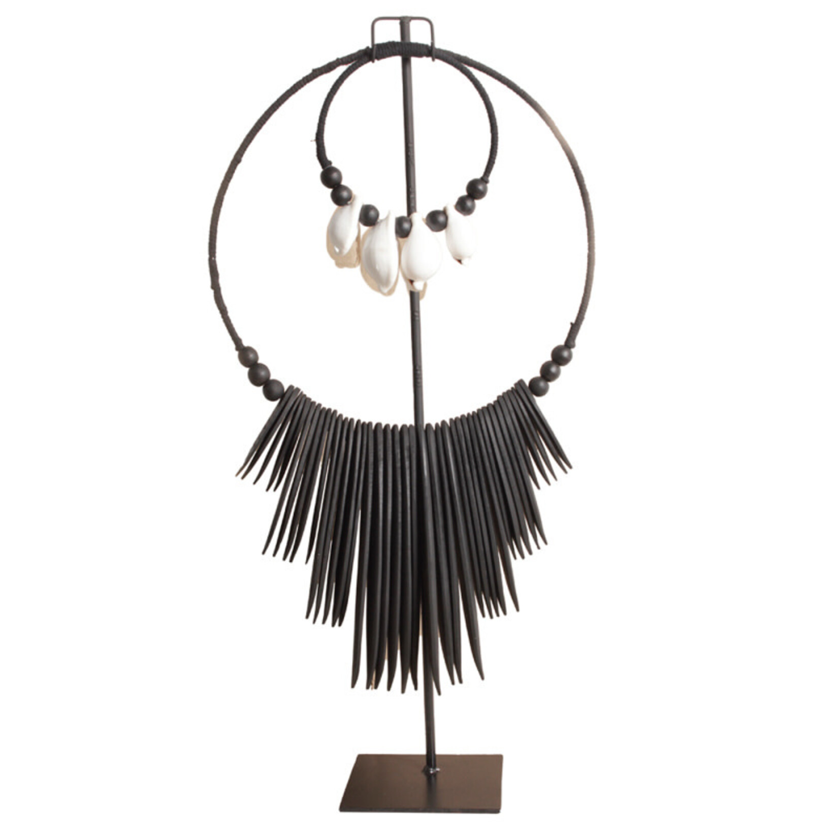 Muschelkette Octo gross dunkelbraun, 35x9.5xH67cm