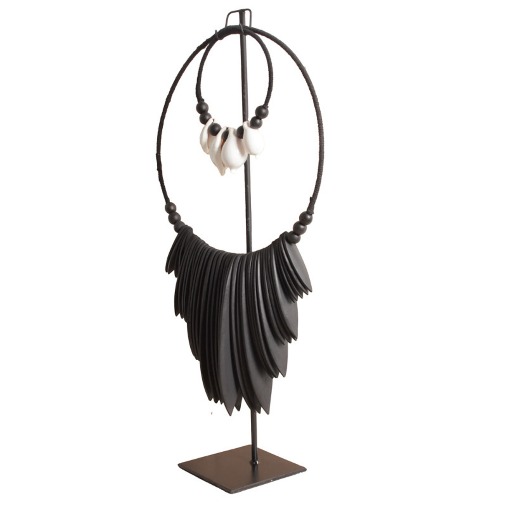 Muschelkette Octo gross dunkelbraun, 35x9.5xH67cm