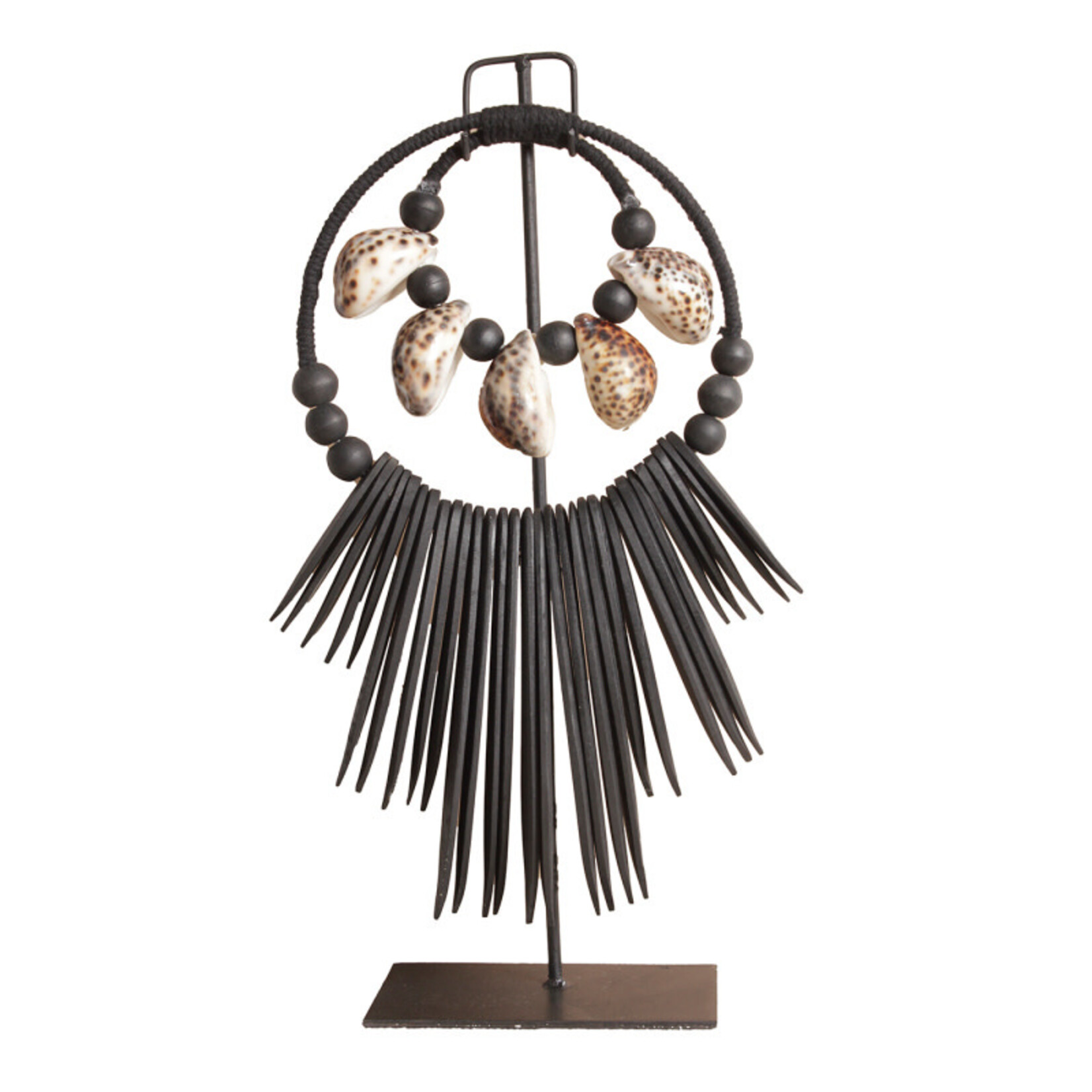 Muschelkette Octo klein dunkelbraun, 27x10xH46cm