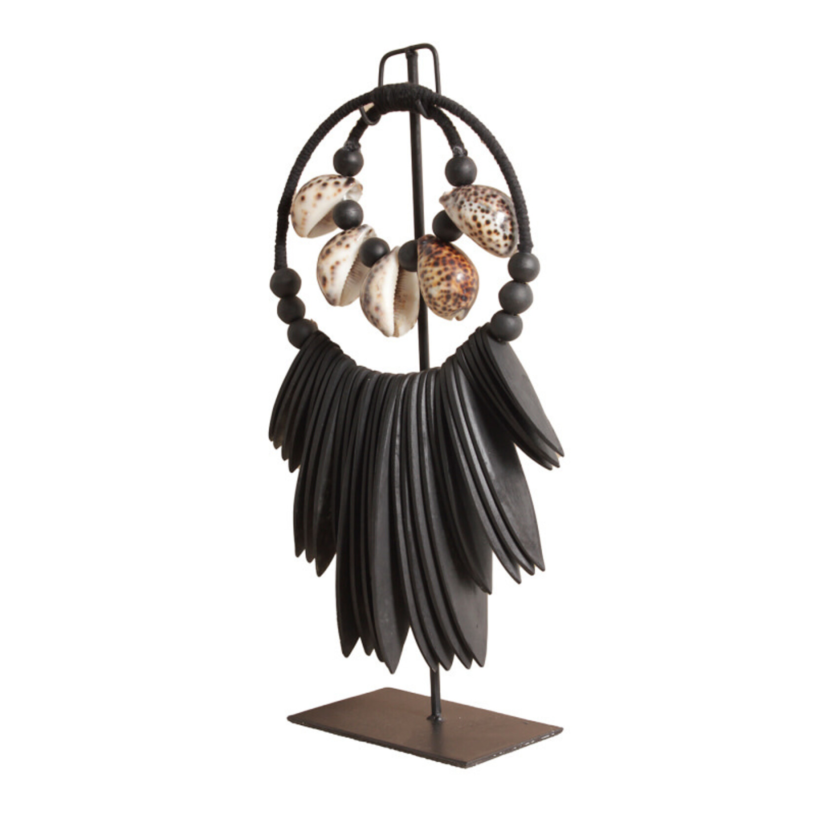 Muschelkette Octo klein dunkelbraun, 27x10xH46cm