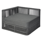 Lincoln Eckmodul dunkelgrau, 92x92xH65cm