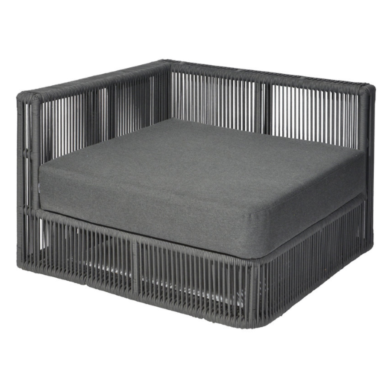 Lincoln Eckmodul dunkelgrau, 92x92xH65cm