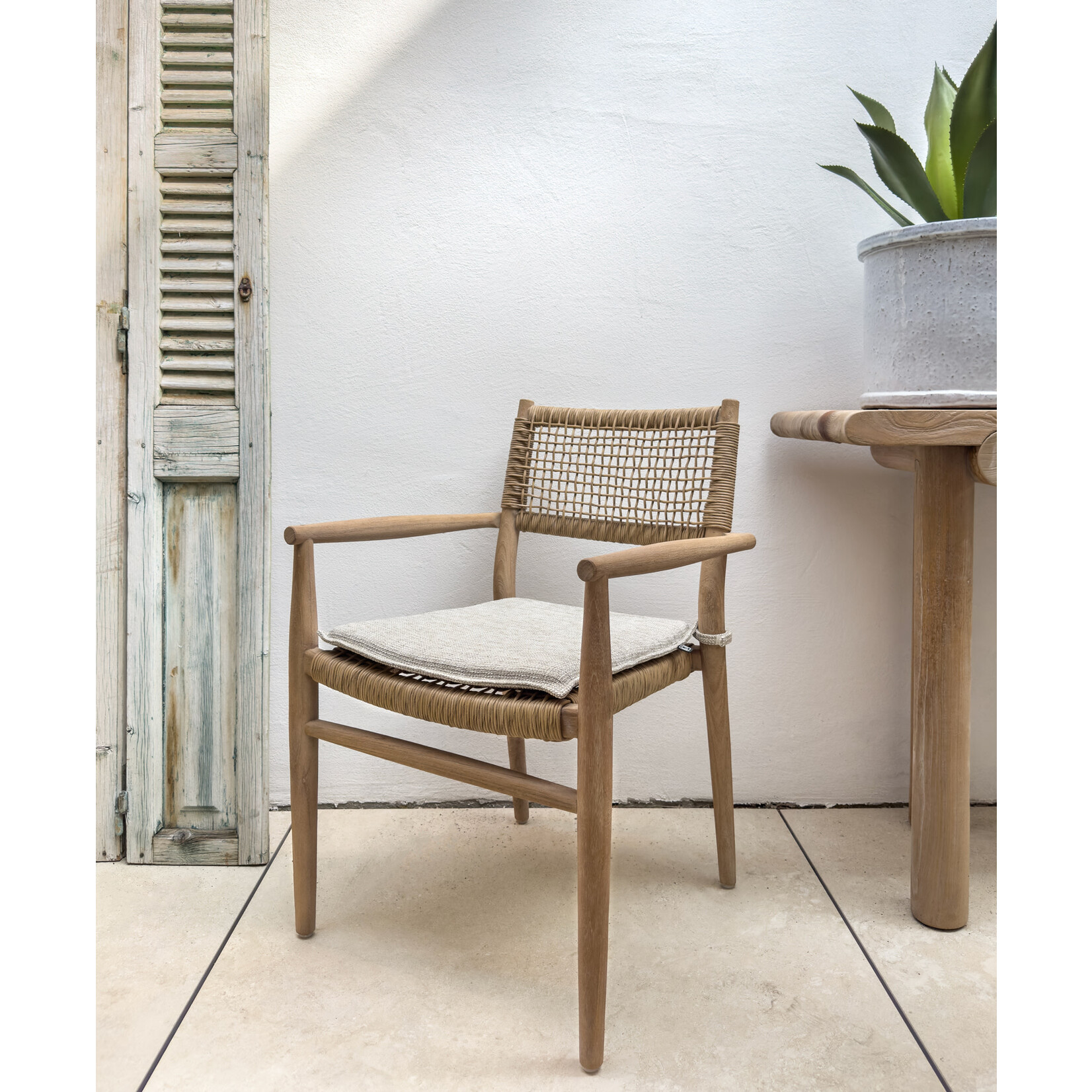 Mieke Stuhl Teak inkl. Kissen, 59x63xH87cm