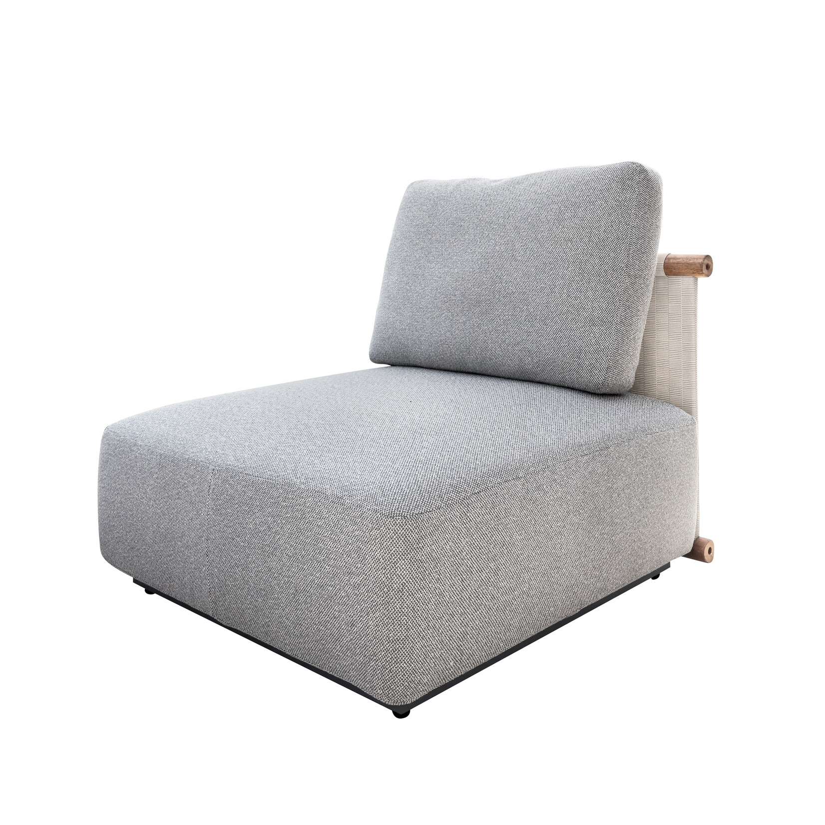 Hashi Sofa, Mittelmodul, Stoff Jacquard Accardi Beige, 85x90x63cm