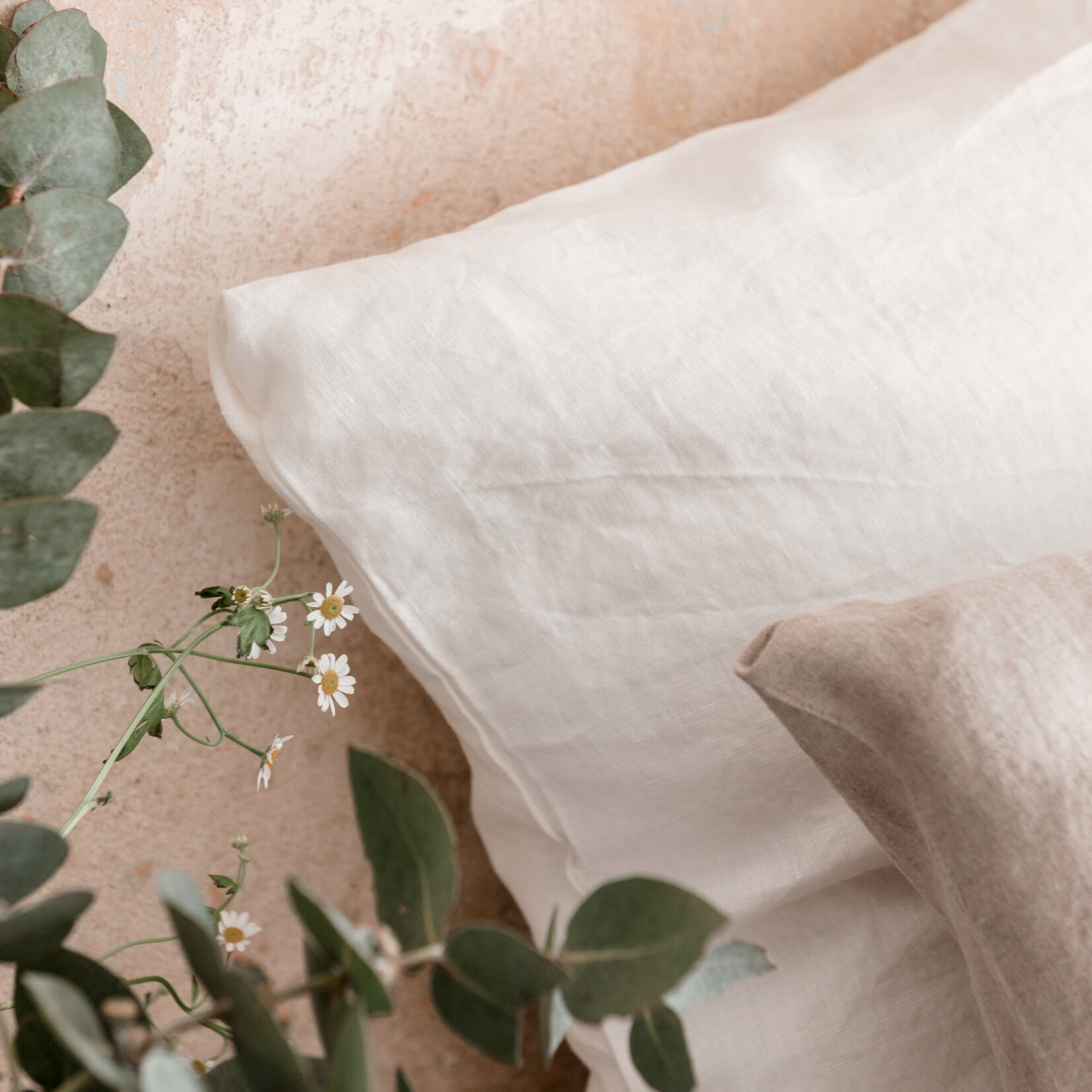 Biloxi Kissenbezug aus Leinen, 50x70cm, White