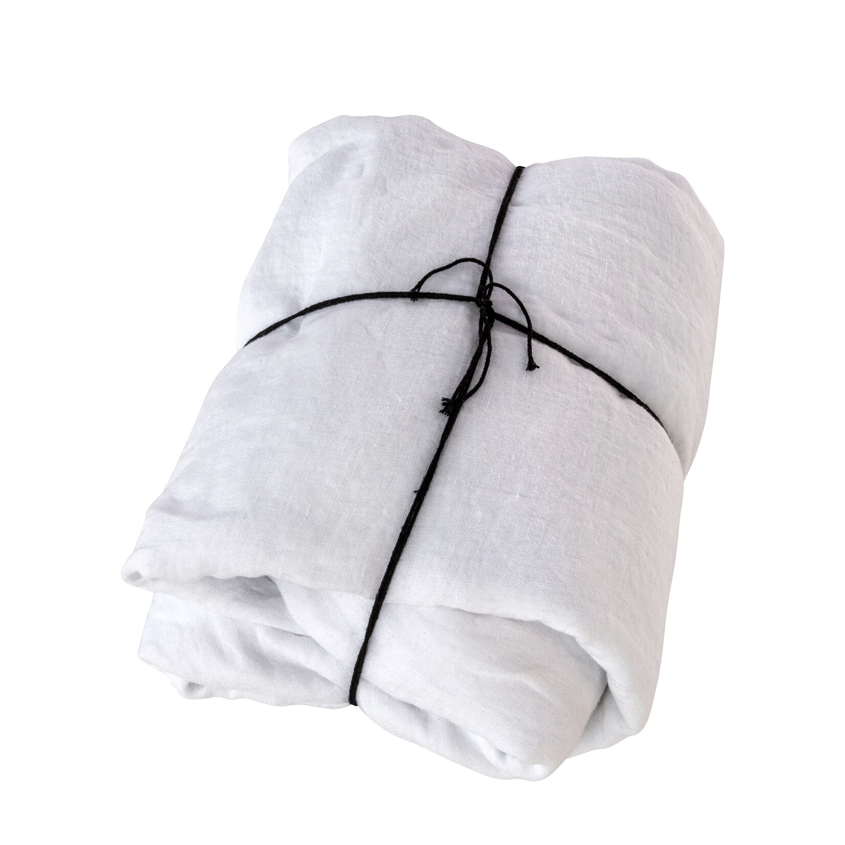 Biloxi Fixleintuch aus Leinen, 180x200x20cm, White