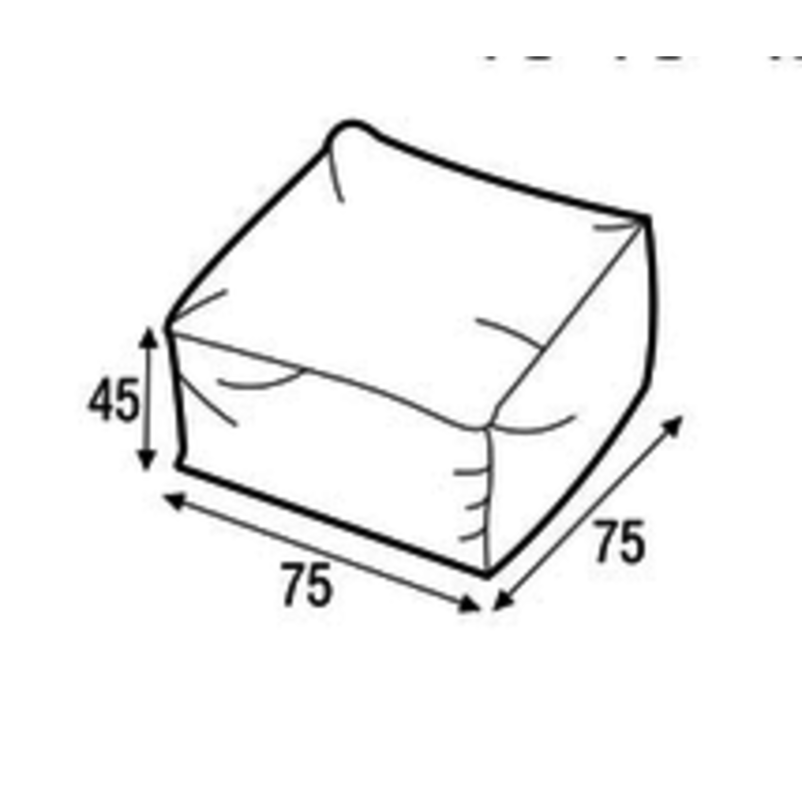 Milo Hocker 75x75x45cm