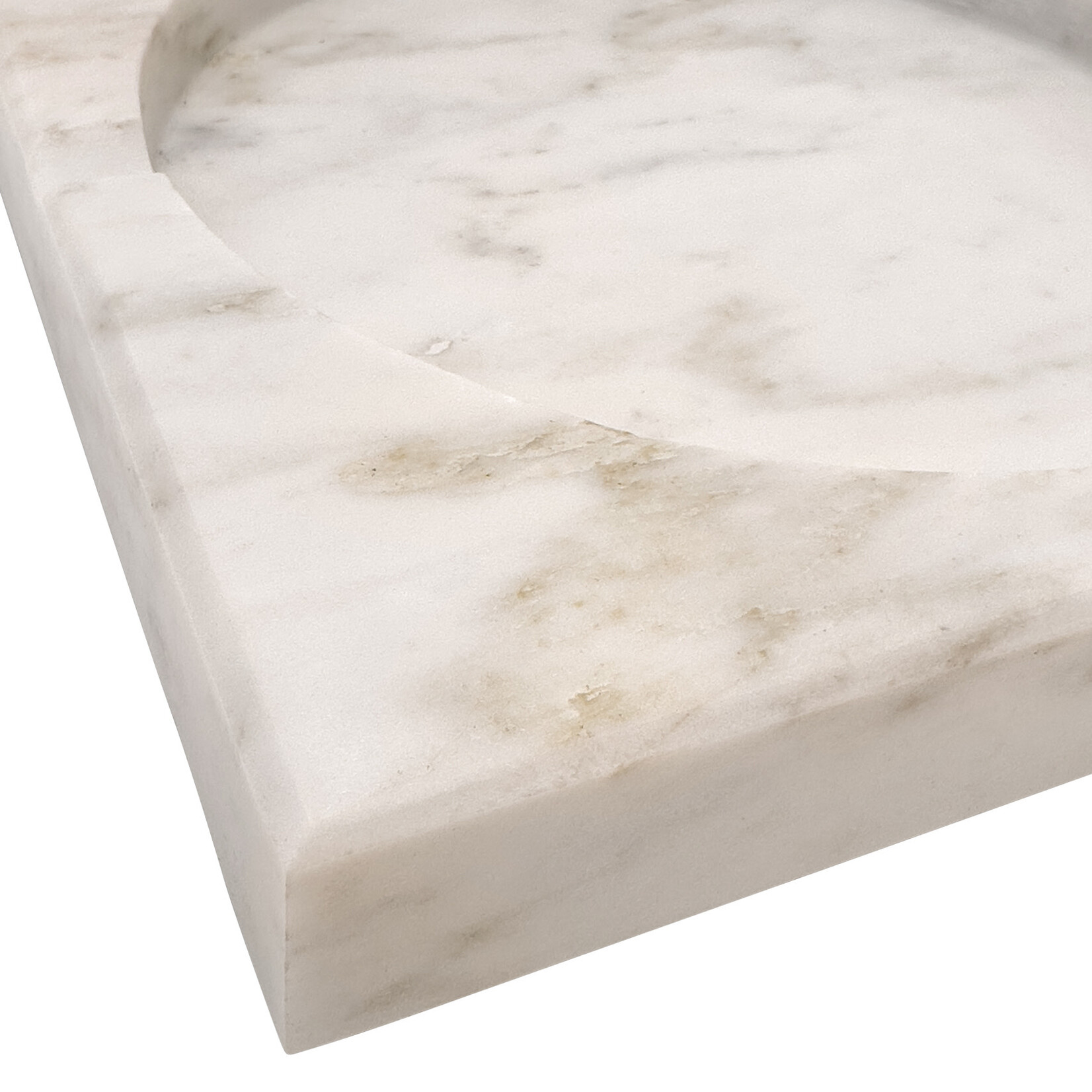Aschenbecher Marmor weiss, 20x20cm
