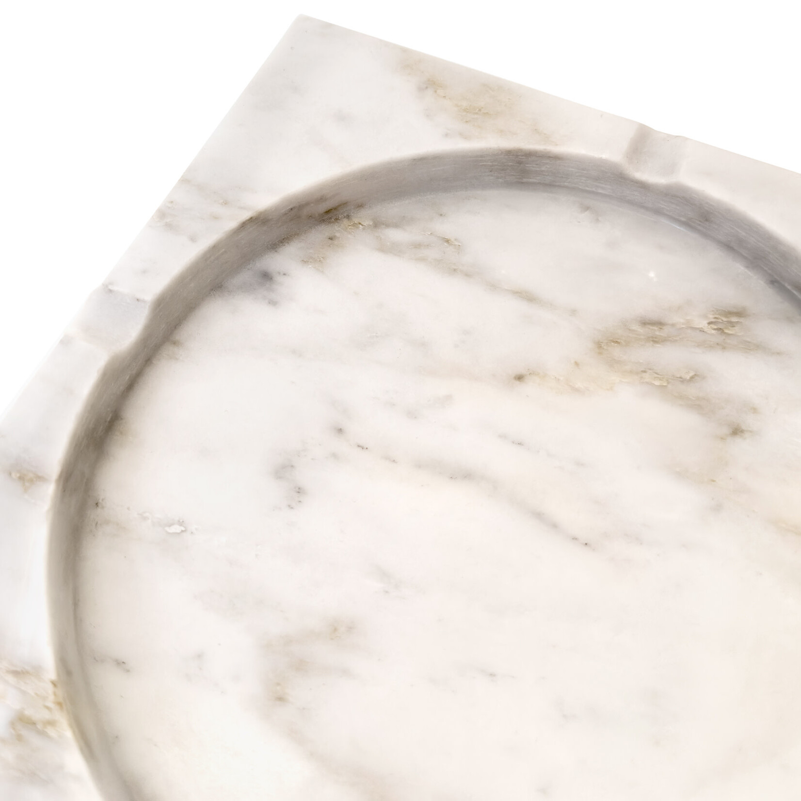 Aschenbecher Marmor weiss, 20x20cm