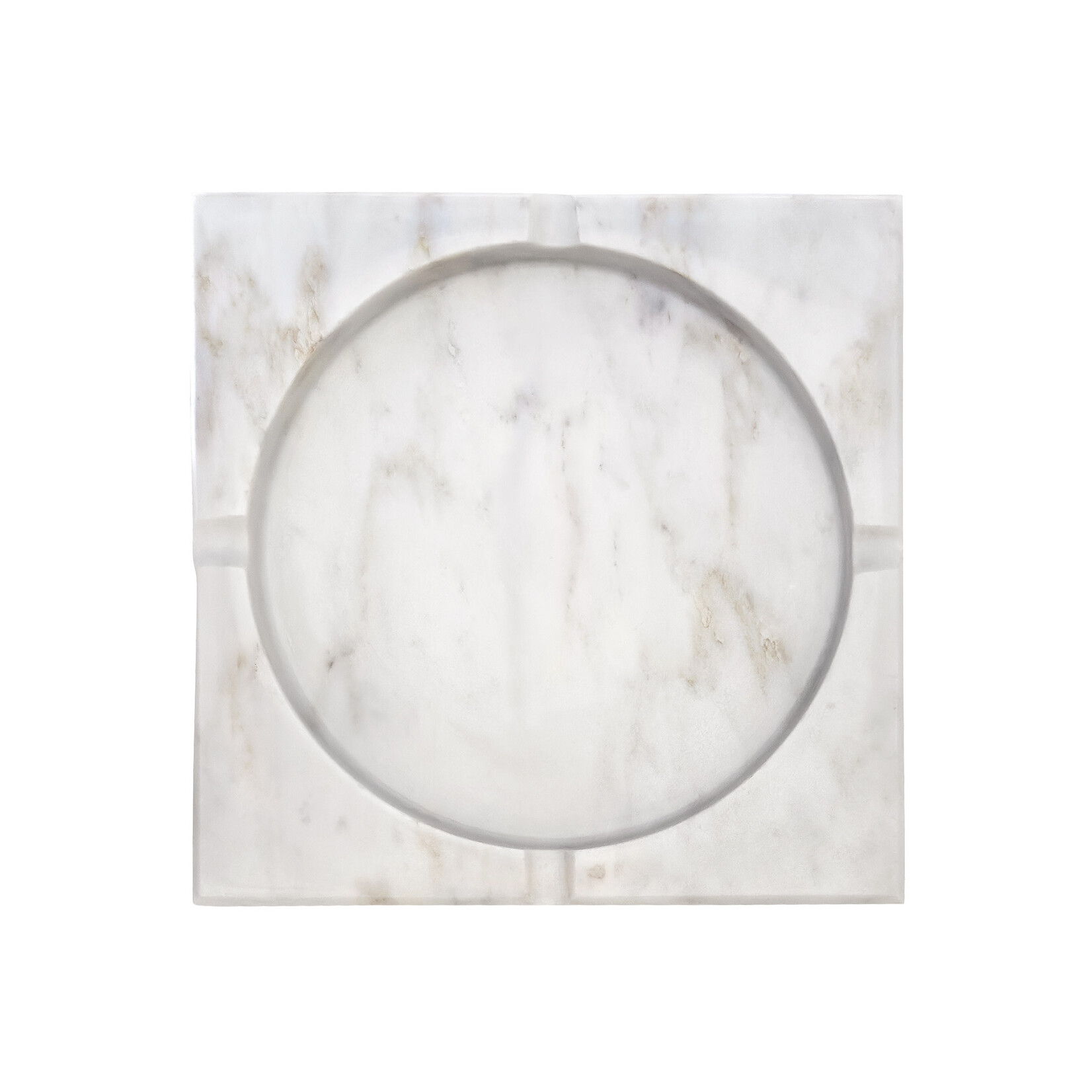 Aschenbecher Marmor weiss, 20x20cm