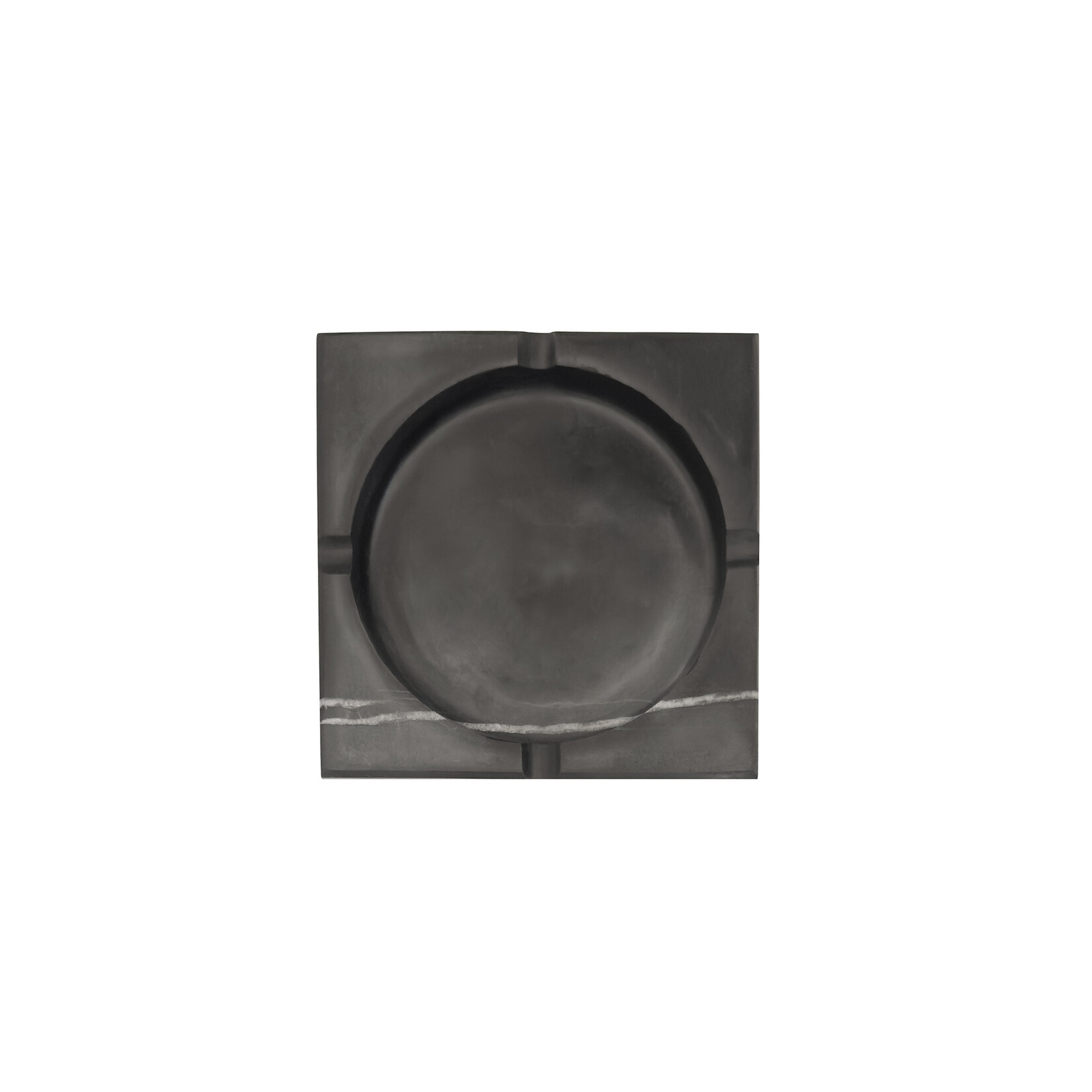 Aschenbecher Marmor schwarz, 13x13cm