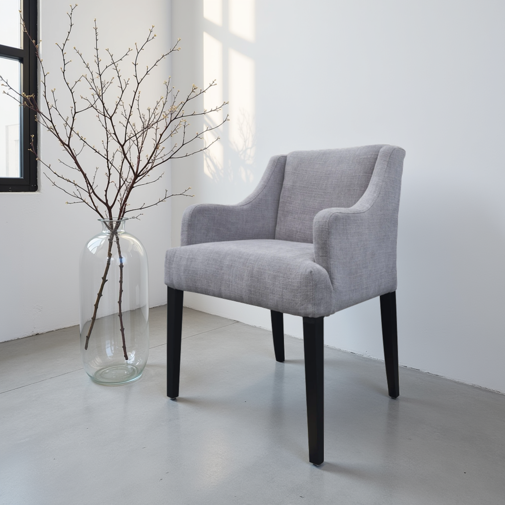 Adrian Stuhl mit Armlehnen, 65x60xH87cm, Stoff: Mare MAR07