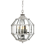 Lantern Owen nickel finish D60cm M, AUSSTELLUNGSMODELL