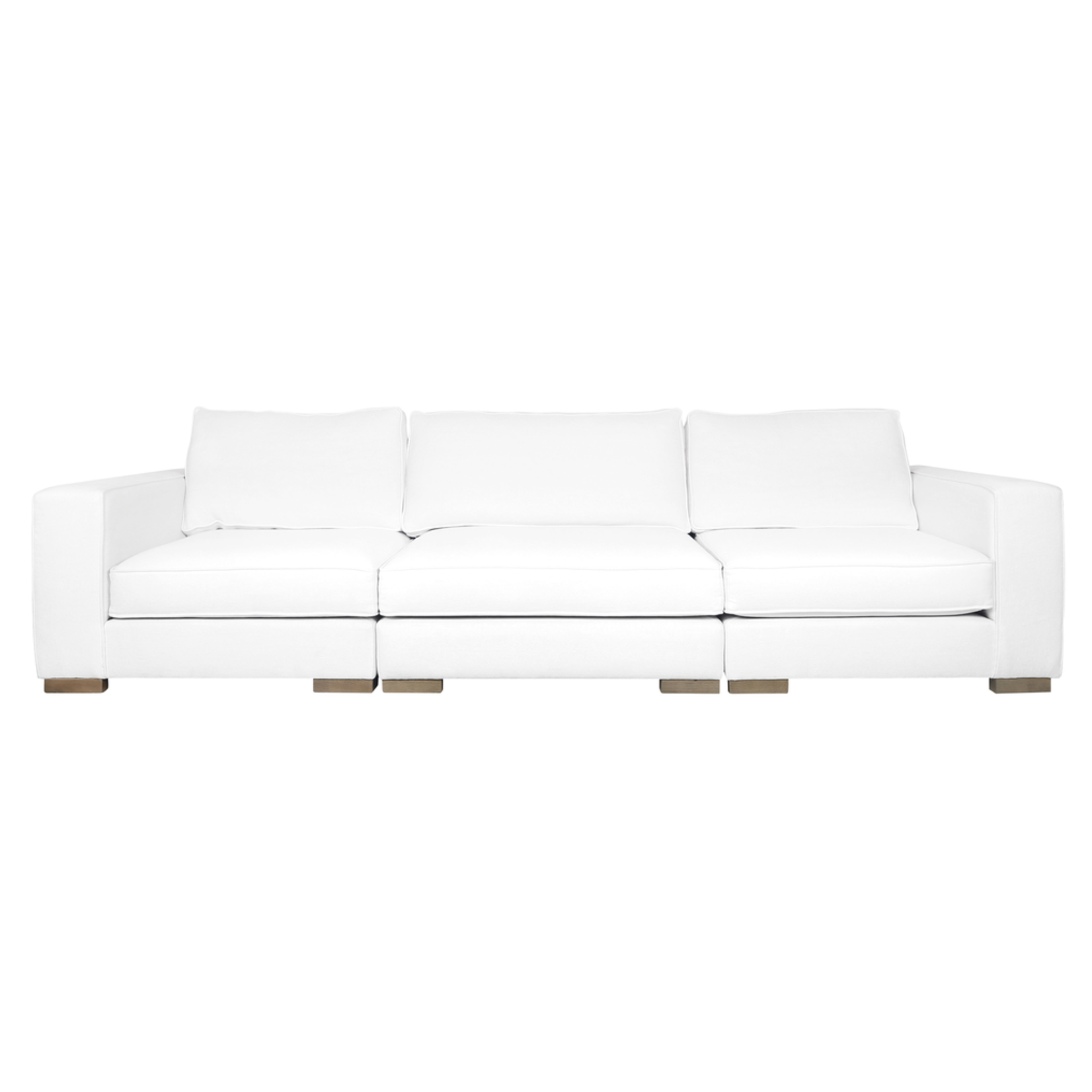Hampton Sofa 300x100cm Stoff: Tibi Soft 101 weiss