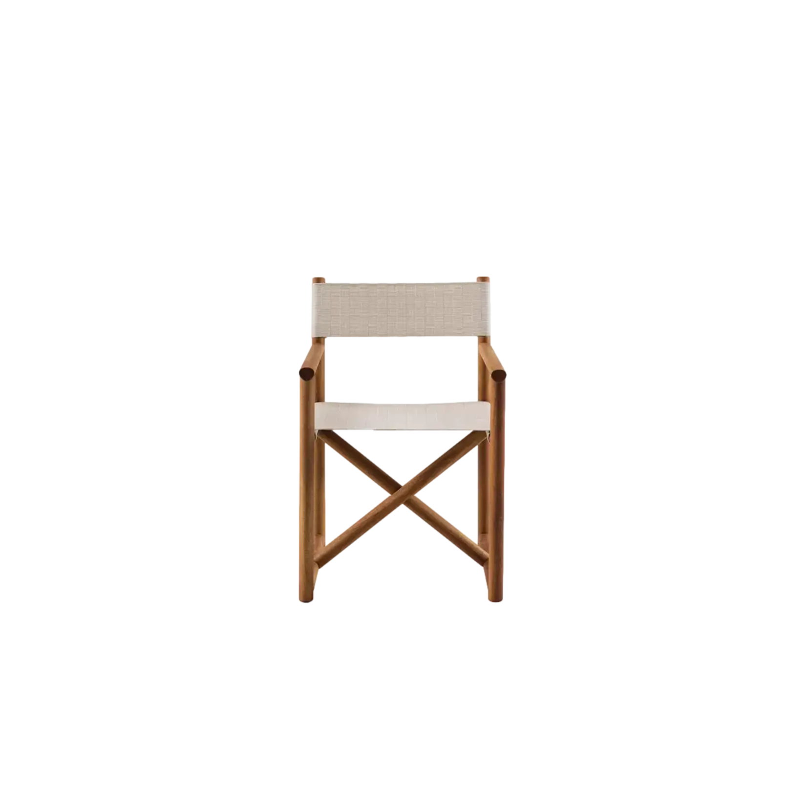 Hashi Armlehnenstuhl, Stoff Jacquard Accardi Beige, 56x50x84cm