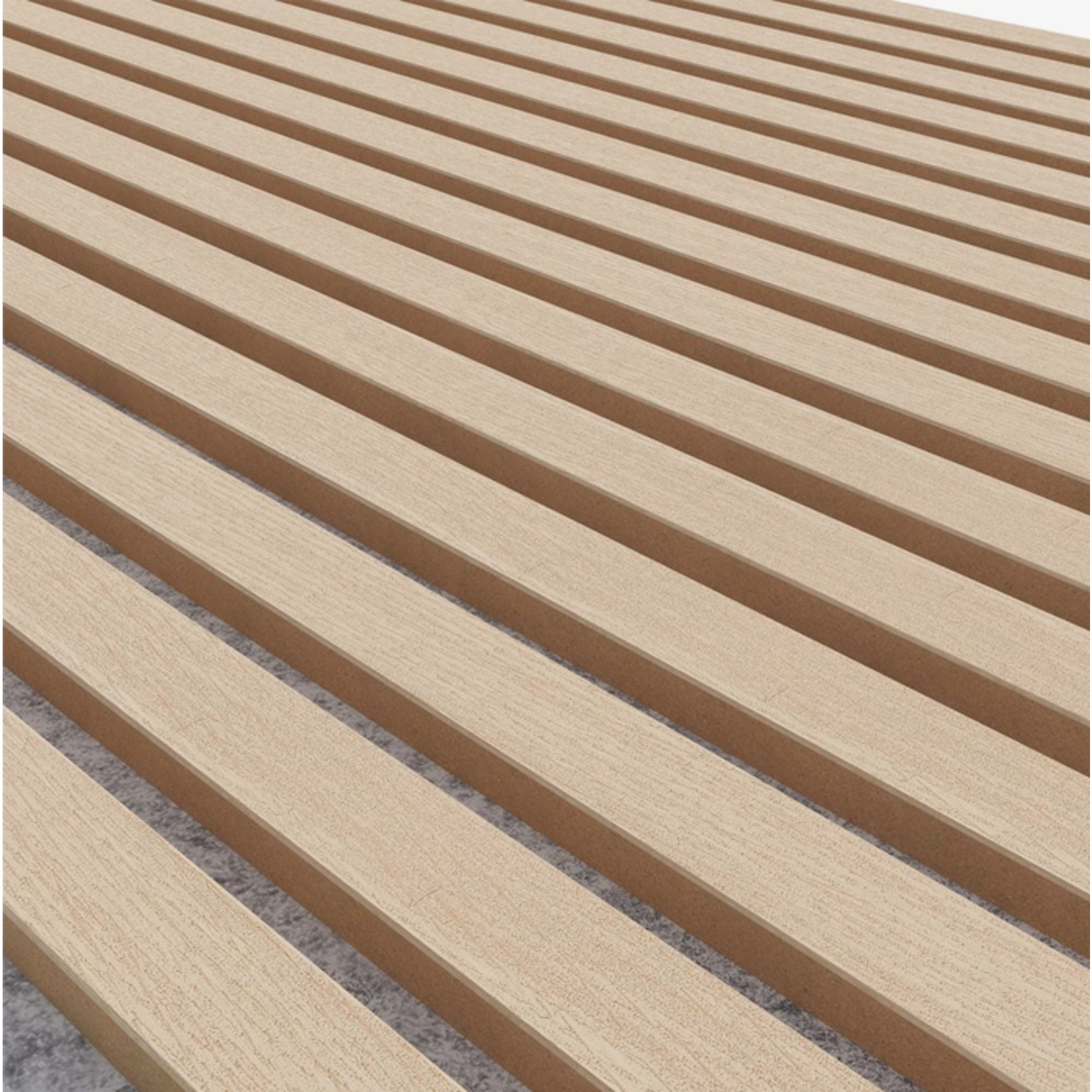 Akustikpaneel - Eiche Klassisch, Filz Grau, 240x60x2.2cm