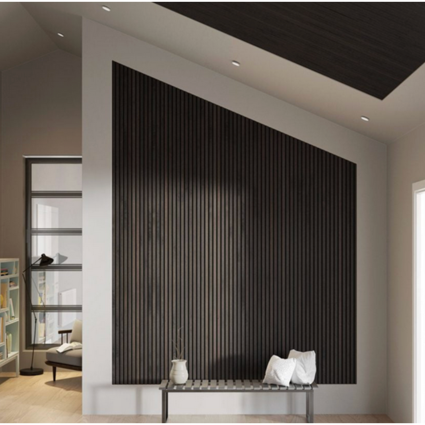 Akustikpaneel - Eiche Rustikal, Geräuchert, 300x60x2.2cm