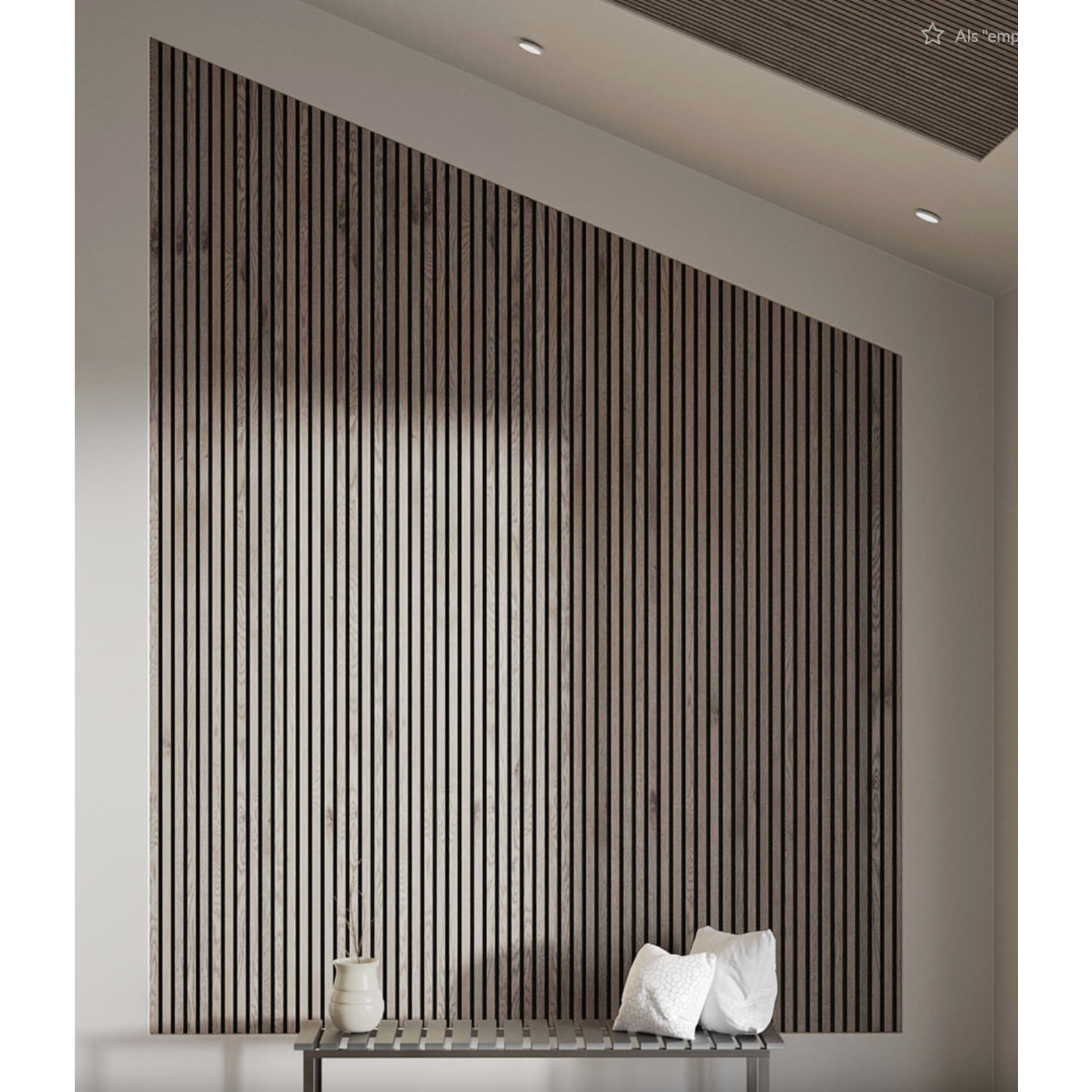 Akustikpaneel - Eiche Rustikal, Grau, 300x60x2.2cm