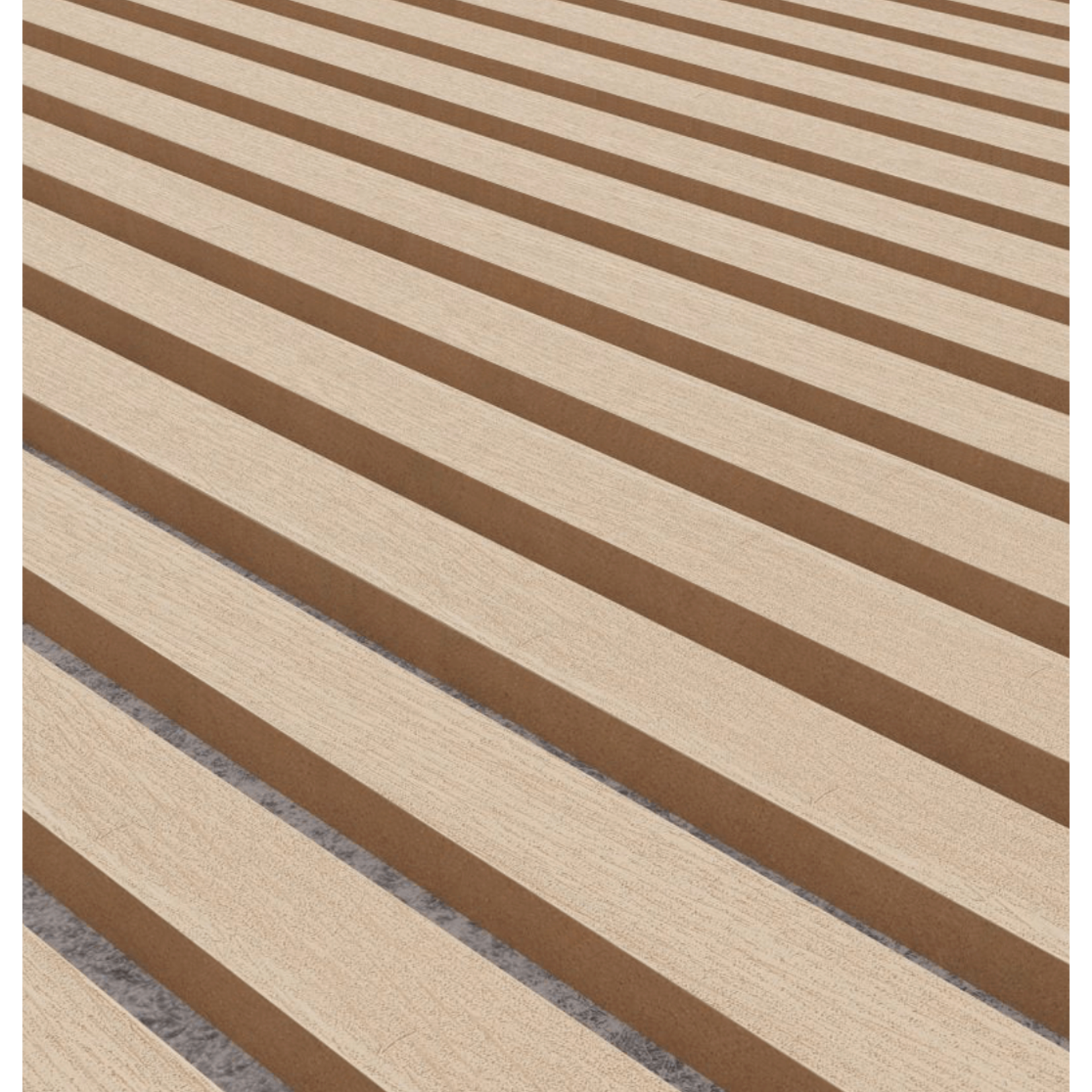 Akustikpaneel - Eiche Klassisch, Filz Grau, 300x60x2.2cm