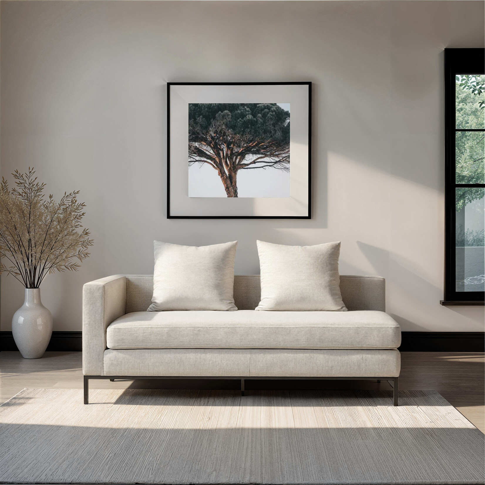 Lodge Chaiselongue, 170x80xH66cm, Stoff: Cervino crudo