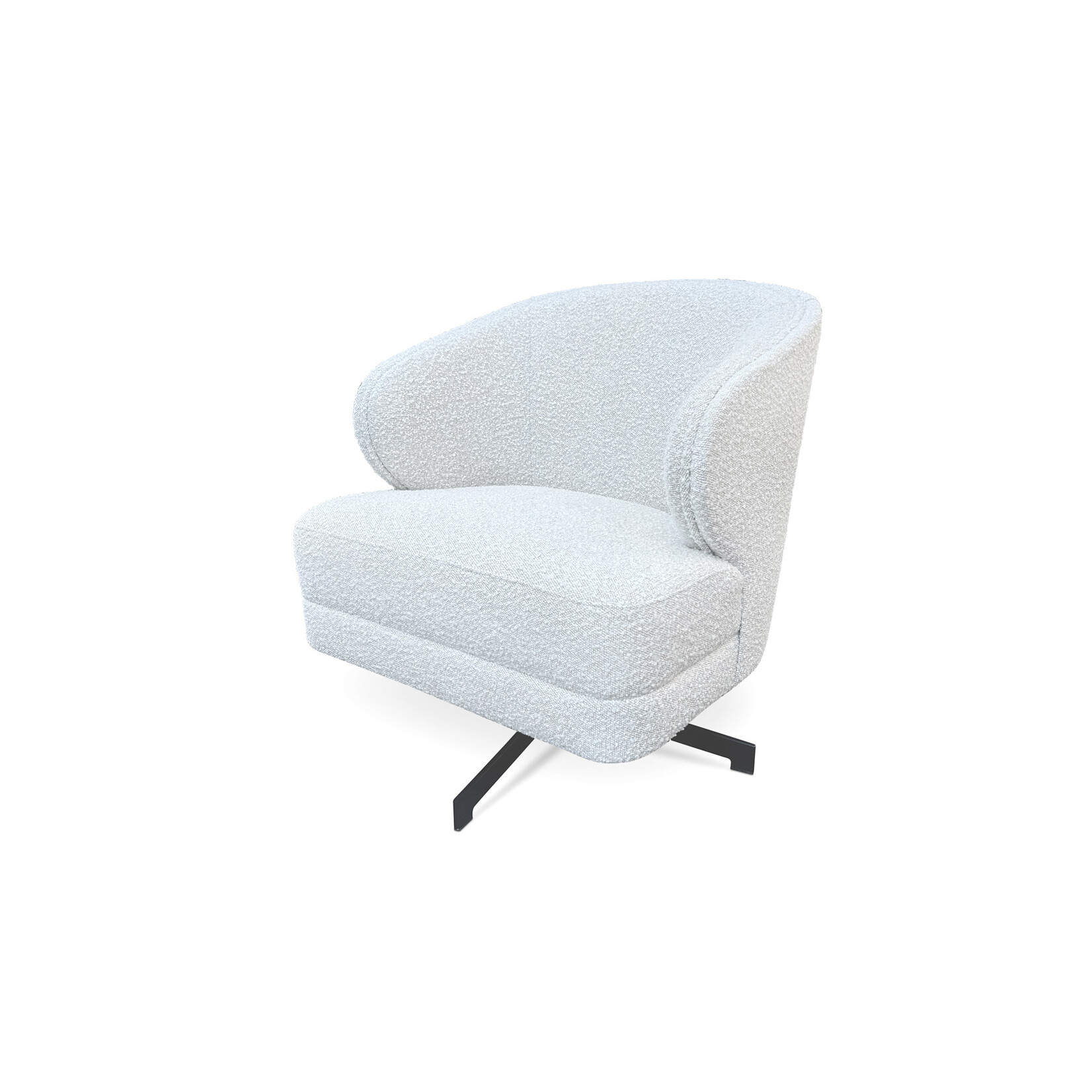 Marietta Sessel mit Drehfuss schwarz 72x81xH81cm, SH45cm, Stoff Ascot Pearl