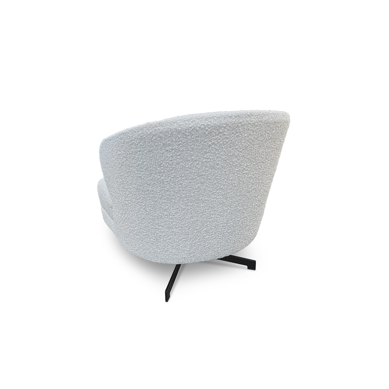 Marietta Sessel mit Drehfuss schwarz 72x81xH81cm, SH45cm, Stoff Ascot Pearl