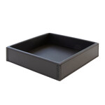 Schlüsselablage schwarz, Naht: schwarz, 17x17x4cm